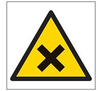 V Safety 61016AT-S'Warning Harmful Logo' Sign, Square, 200 mm x 200 mm (Pack of 3)