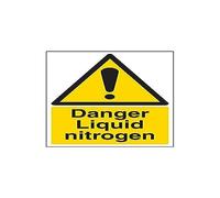 V Safety 6A006AU-S'Danger Liquid Nitrogen' Sign, Portrait, 200 mm x 300 mm (Pack of 3)