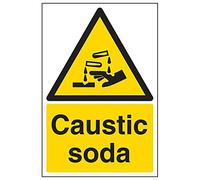 V Safety 6A030AU-R'Caustic Soda' Sign, Portrait, 200 mm x 300 mm (Pack of 3)