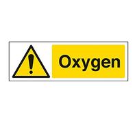 V Safety 6A045AX-S'Oxygen' Sign, Landscape, 300 mm x 100 mm (Pack of 3)