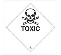 V Safety 6D010AT-S'Toxic' Sign, Square, 200 mm x 200 mm (Pack of 3)