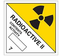 V Safety 6D019AT-S'Radioactive II' Sign, Square, 200 mm x 200 mm (Pack of 3)