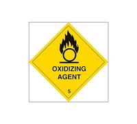 V Safety 6D023AT-S'Oxidising Agent' Sign, Square, 200 mm x 200 mm (Pack of 3)