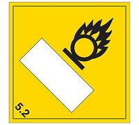 V Safety 6D032AW-S'Oxidizer 5.2 UN Substance Numbering Hazard' Sign, 250 mm x 250 mm (Pack of 3)