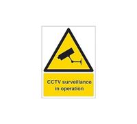 V Safety 6E010BC-S'Circuit Surveillance Camera In Operation' Sign, 300 mm x 400 mm (Pack of 3)