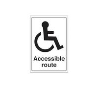 V Safety 72010AU-S'Accessible Route' Sign, Portrait, 200 mm x 300 mm (Pack of 3)