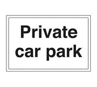 V Safety 74005BA-S'Private Car Park' Sign, Landscape, 300 mm x 200 mm (Pack of 3)