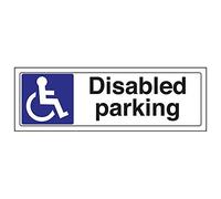 V Safety 74037AX-R'Disabled Parking' Sign, Landscape, 300 mm x 100 mm (Pack of 3)