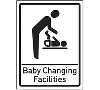 V Safety Baby Changing Facilities - 200mm x 300mm - 1mm Rigid Plastic