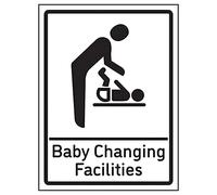 V Safety Baby Changing Facilities - 200mm x 300mm - 3mm Aluminium Composite With Anti-Graffiti