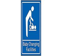 V Safety Baby Changing Facilities - 200mm x 300mm - Blue 1mm Rigid Plastic