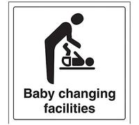 V Safety Baby Changing Facilities Door Sign - 200mm x 200mm - Self Adhesive Vinyl