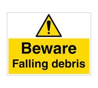 V Safety Beware Falling Debris - Correx 600 x 450 4mm Correx Safety Sign