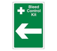 V Safety Bleed Control Kit Arrow Left 400 x 600 mm - 3mm Aluminium Composite
