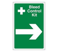 V Safety Bleed Control Kit Arrow Right 400 x 600 mm - 3mm Aluminium Composite