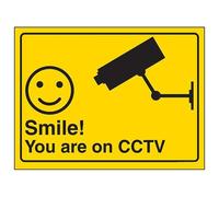 V Safety Camera - you Are On CCTV Sign - 300mm x 200mm - Self Adhesive Vinyl