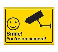 V Safety Camera - You're On Camera Sign - 150mm x 100mm - Rigid Plastic