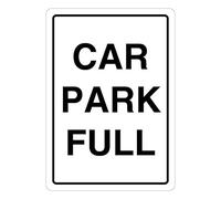 V Safety Car Park Full 210 x 297 mm (A4) - Glow In The Dark 1mm Rigid Plastic Safety Sign