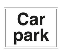 V Safety Car Park General Parking Area Sign - Adhesive Vinyl - 300X200mm (X3)