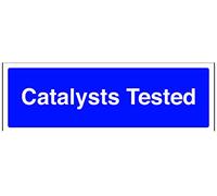 V Safety Catalysts Tested Garage Sign - 300mm x 100mm - Self Adhesive Vinyl