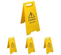 V Safety Caution Wet Paint - Yellow Floor Sign (Pack of 4)