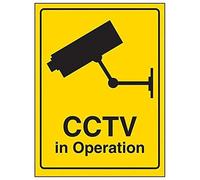 V Safety CCTV Camera In Operation Sign - 150mm x 200mm - Rigid Plastic