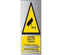 V Safety CCTV in operation this scheme is controlled by Sign - 150 mm x 200 mm - 1.6 mm Alu Rigid Plastic Safety Sign