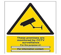 V Safety CCTV These Premises Are Under CCTV Surveillance Sign - 150mm x 200mm - 1mm Rigid Plastic