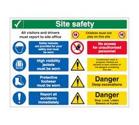 V Safety Children Must Not Play - Correx® 600 x 450 mm Safety Sign