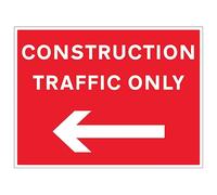 V Safety Construction Traffic Arrow Left 600 x 450 mm - 3mm Reflective Aluminium Composite Safety Sign