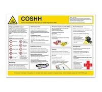V Safety COSHH Safety Poster 420 x 594 mm (A2) - Reinforced Super-Tough Flexi-Plastic Safety Sign