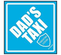 V Safety Dad's Taxi/Parenting Legend Sign - 150mm x 150mm - Rigid Plastic
