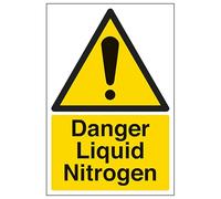 V Safety Danger Liquid Nitrogen - Portrait 200 x 300mm - 2mm Rigid Plastic Safety Sign