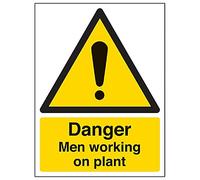 V Safety Danger men working on plant-150x200mm-Magnetic Safety Sign