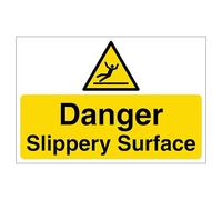 V Safety Danger Slippery Surface - Anti-Slip Floor Sign 450 x 300 mm - Anti-Slip Floor Sticker Safety Sign