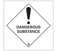 V Safety Dangerous Substance 200 x 200 mm - 1mm Rigid Plastic Safety Sign