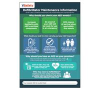 V Safety Defibrillator Maintenance A3 Poster