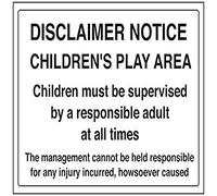 V Safety Disclaimer Notice Sign - 300mm x 200mm - 1mm Rigid Plastic