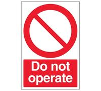 V Safety Do Not Operate - Portrait 200 x 300mm - 3mm Aluminium Composite Safety Sign