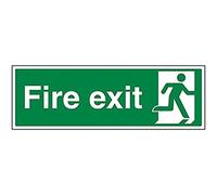 V Safety Eco Friendly Fire Exit - Final Fire Exit Man Right - 300 x 100 mm Safety Sign