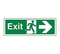 V Safety Eco Friendly Fire Exit - Fire Exit Arrow Right - 600 X 200mm