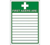 V Safety Eco Friendly First Aid General - First Aiders are - 150 x 200 mm Safety Sign