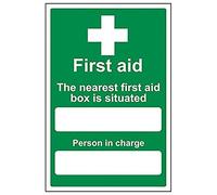 V Safety Eco Friendly First Aid General - The Nearest First Aid Box Is Situated - 200 X 300 mm - Sa