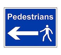 V Safety Eco Friendly Mandatory General - Pedestrians, Arrow Left - 400 X 300mm