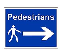 V Safety Eco Friendly Mandatory General - Pedestrians, Arrow Right - 600 X 200mm