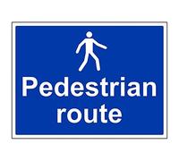 V Safety Eco Friendly Mandatory General - Pedestrians Route - 400 X 300 mm Safety Sign