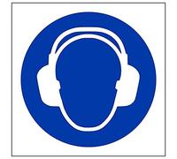 V Safety Eco Friendly Mandatory PPE - Ear Protection Logo - 100 X 100mm