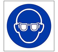V Safety Eco Friendly Mandatory PPE - Eye Protection Logo - 150 x 150 mm Safety Sign