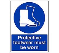 V Safety Eco Friendly Mandatory PPE - Protective Footwear Must Be Worn - 200 X 300mm