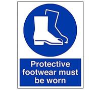 V Safety Eco Friendly Mandatory PPE - Protective Footwear Must Be Worn - 300 X 400 mm Safety Sign